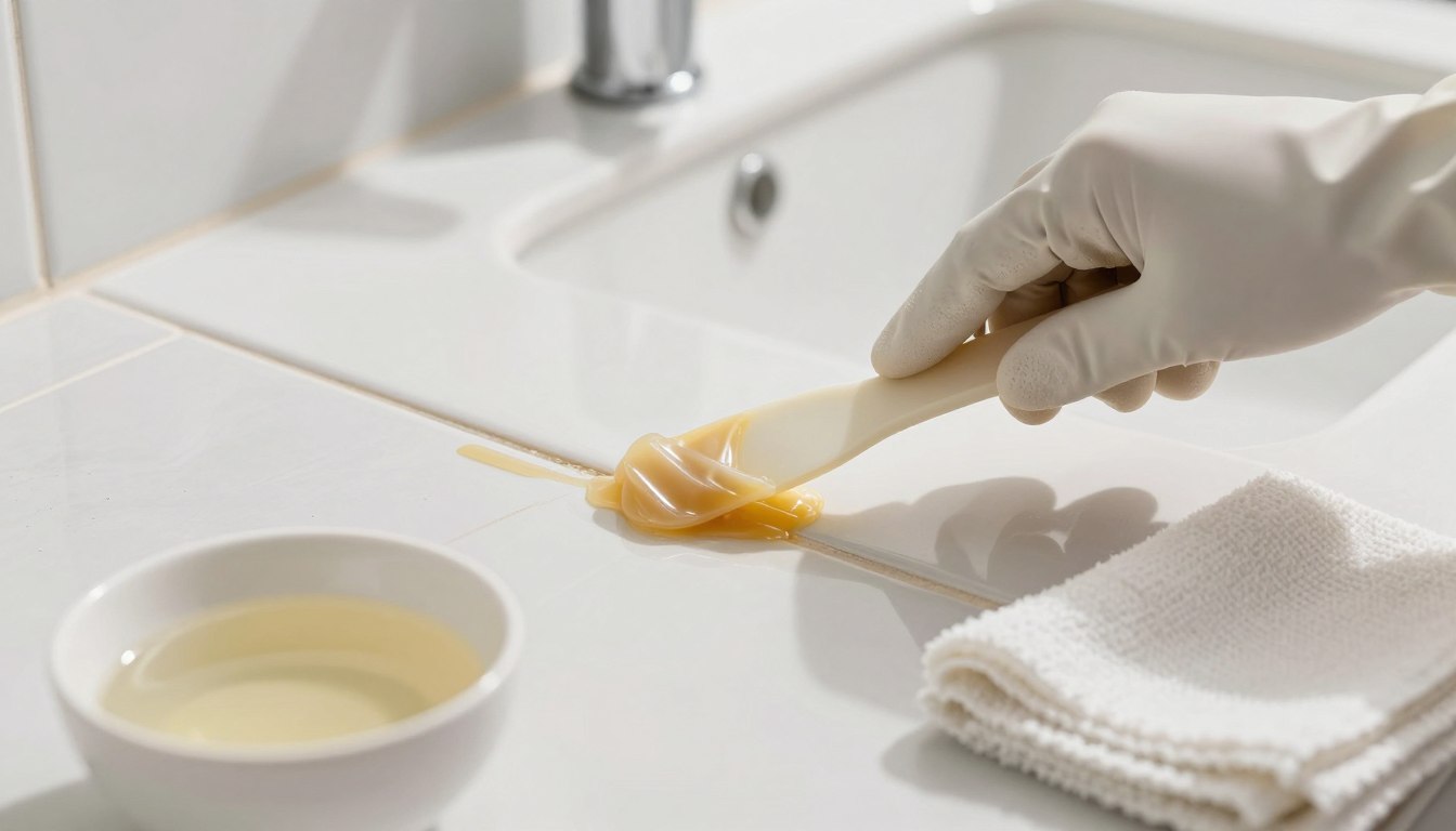 Czym zmyć silikon z płytek