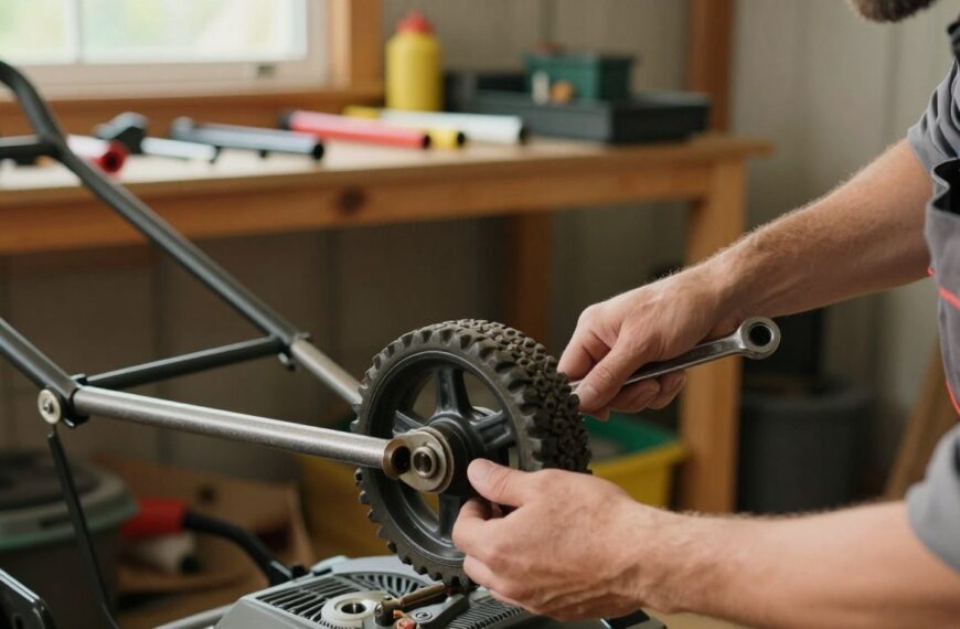 Jak zdjąć koło w kosiarce