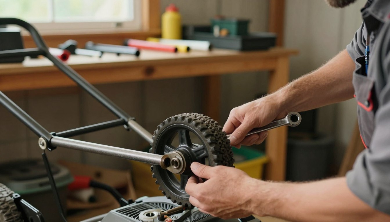 Jak zdjąć koło w kosiarce